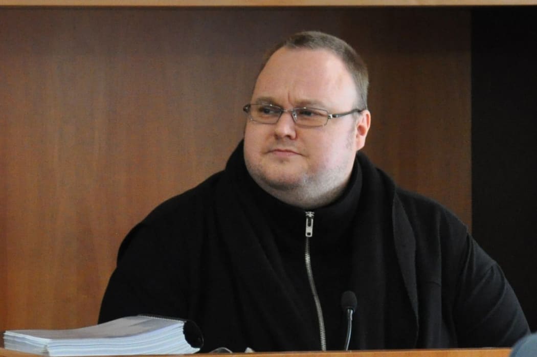 Kim Dotcom during the extradition hearing.