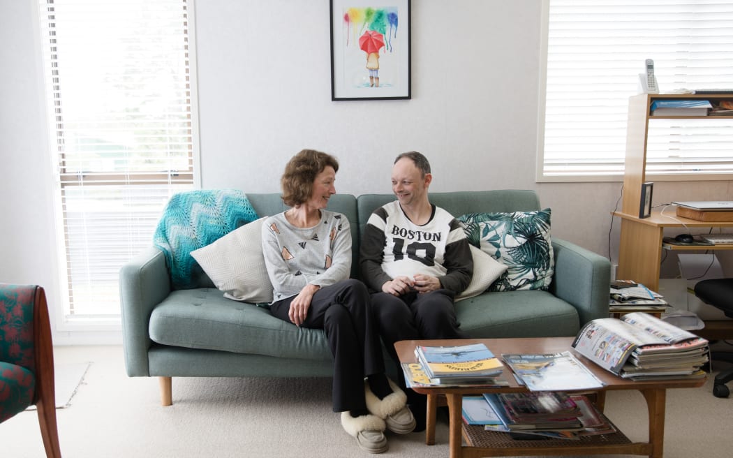 Christine Fleming and her son Justin