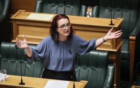 Labour MP Deborah Russell speaking in Parliament's debating chamber