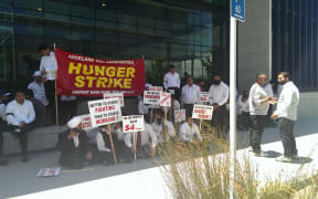 Taxi drivers at Auckland airport.