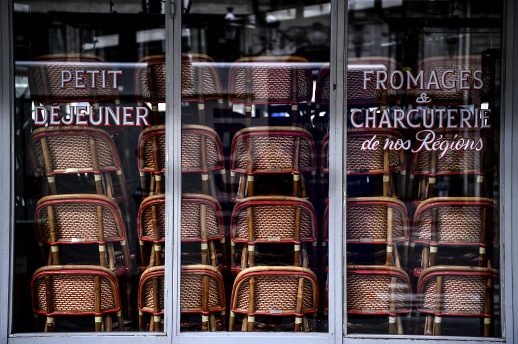 A closed restaurant In Paris.