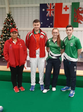 Pairs division finalists Paris Baker (Tonga) with partner Jordan Driscoll (Wales) were beaten by Ireland's Zoe Minish and Adam McKeown.