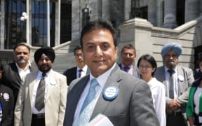 Sunny Kaushal with members of the Indian and Chinese community at Parliament.