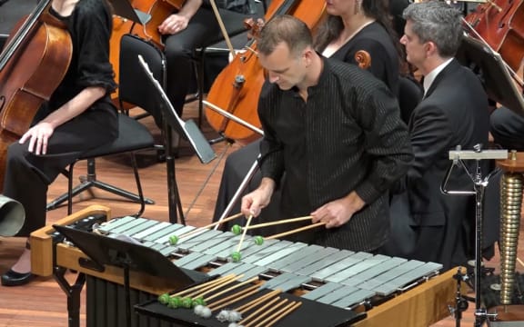 Jeremy Fitzsimons performing in View from Olympus