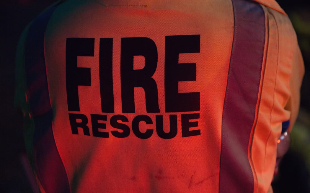 Fire rescue crew on the scene in Hawkes Bay.