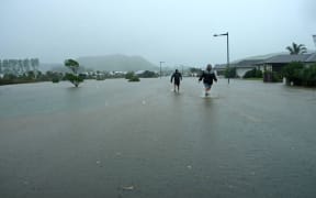 Flooding on Hamilton Drive, Sponge Bay Estate, Gisborne.