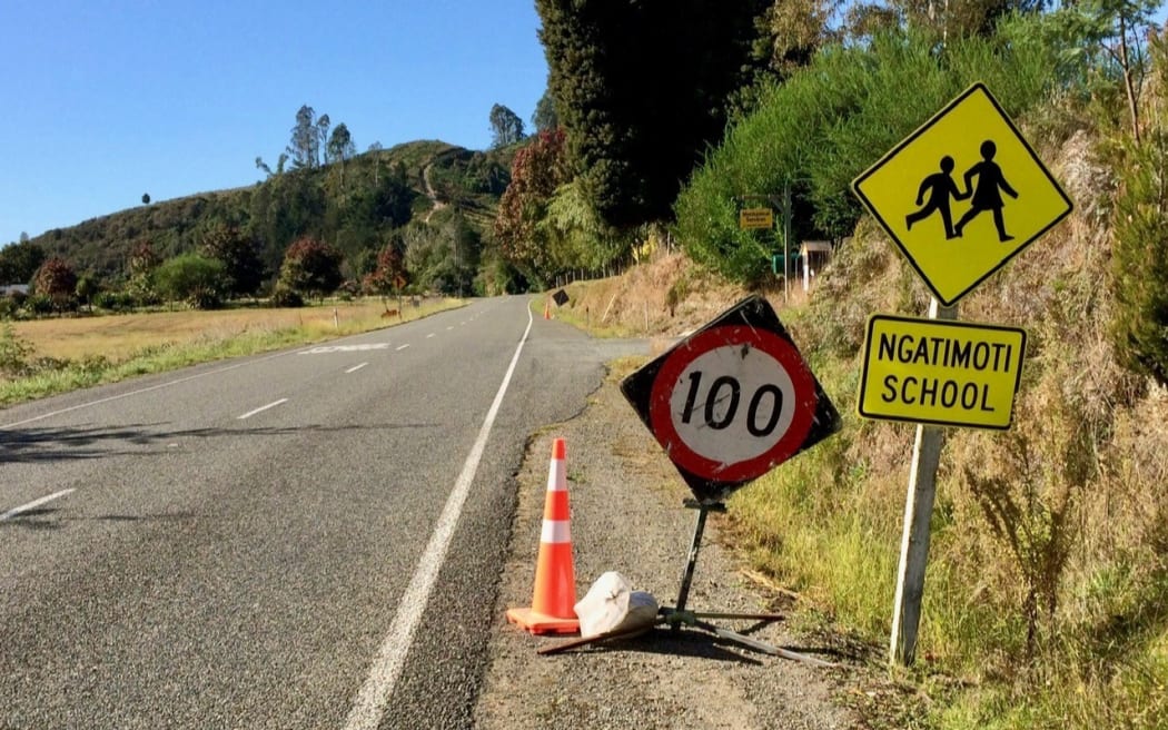 100km/h speeds past Ngātīmoti School have been an issue for residents for at least a decade.