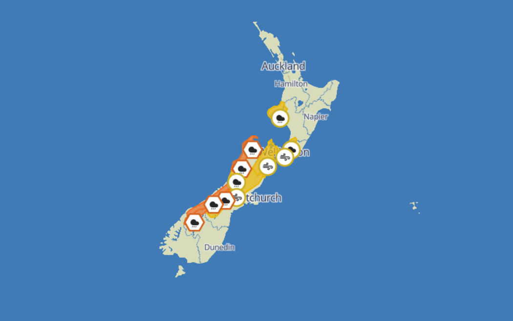 A sweeping front is set to hit southern and central New Zealand.