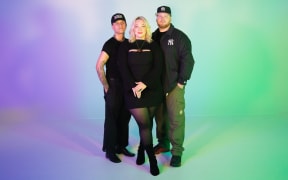 Presenters of The TAHI show: L-R Liam Brown, Evie Orpe, So'omalo Iteni Schwalger