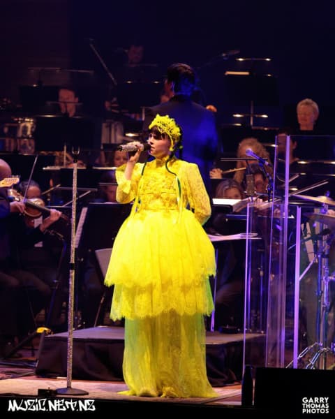 Benee performing with the NZ Symphony Orchestra