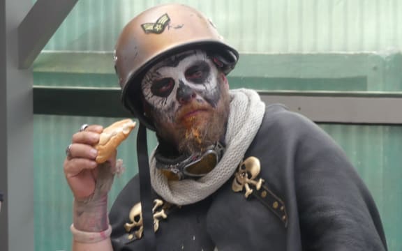 Frazer Murdoch, winner of the inaugural Bluff Hot Dog Eating Competition (2021)