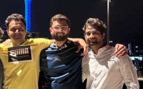 Friends Saurin Patel (left) and Anshul Shah (right) lost their lives in the water at Piha Beach on 21 January, 2023, and survivor Apurva Modi (middle) is still recovering from the loss.