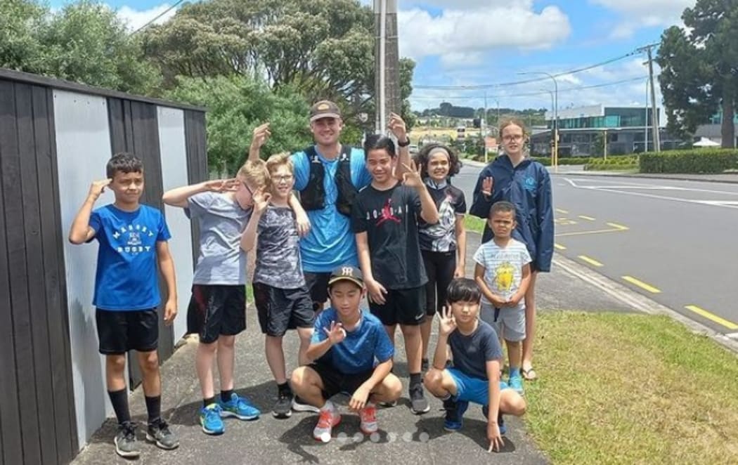 Teacher Harrison Sanders is running seven marathons in seven days to fundraise for kids to have essential school supplies.
