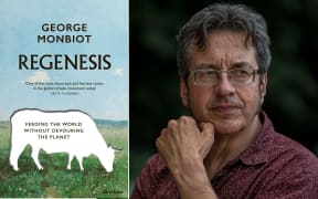 George Monbiot with Regenesis book cover