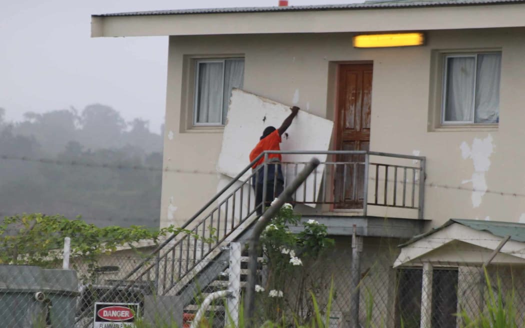 Port Vila residents preparing for Cyclone Lola.