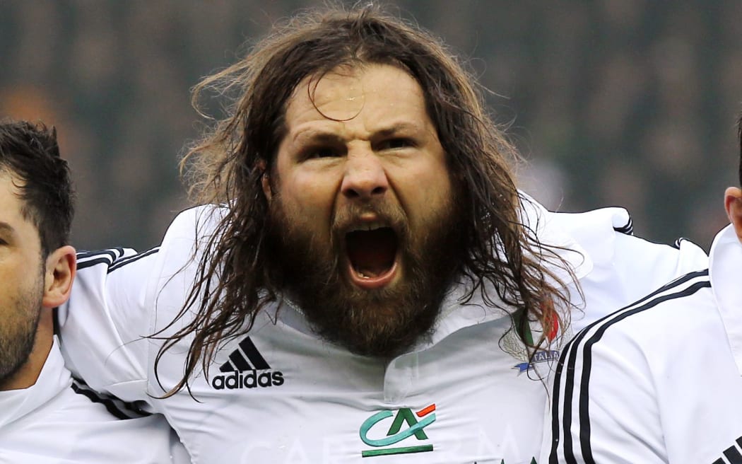 The Italy prop Martin Castrogiovanni.