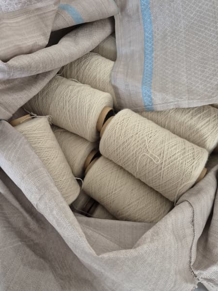 The wool is scoured and spun in Hawke's Bay.