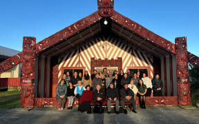 Attendees at a climate change wānanga at Mākirikiri Marae in Dannevirke.