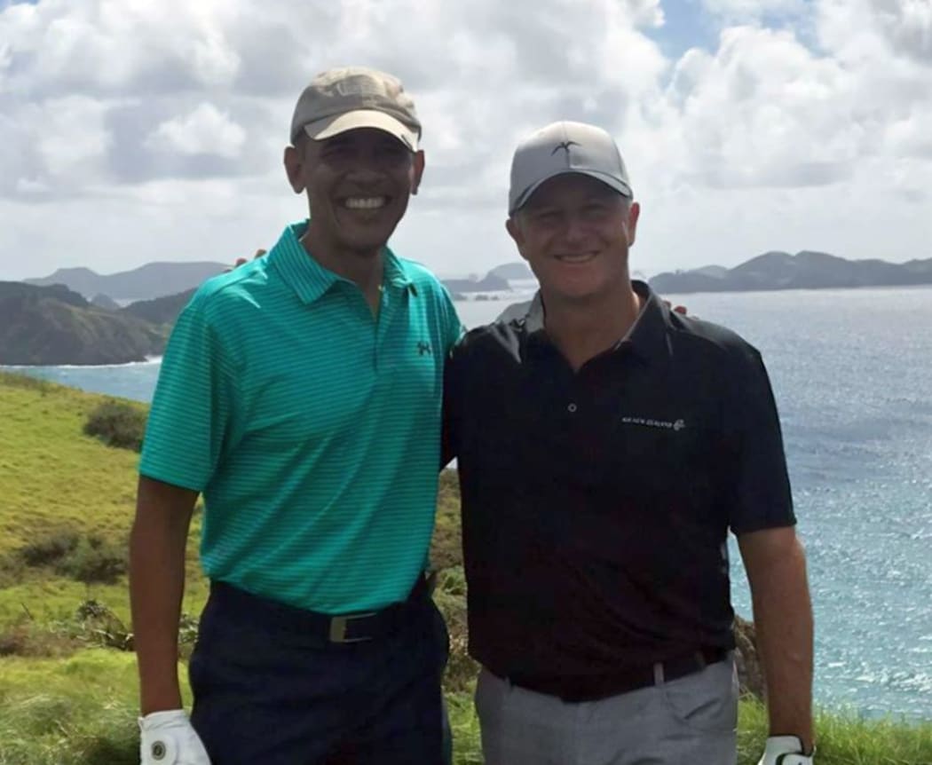 Former US President Barack Obama and former NZ Prime Minister John Key played a round of golf in Northland.