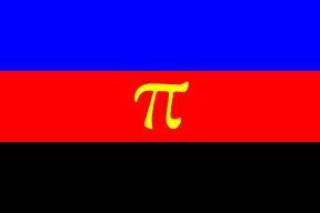The polyamory pride flag, designed by Jim Evans in 1995