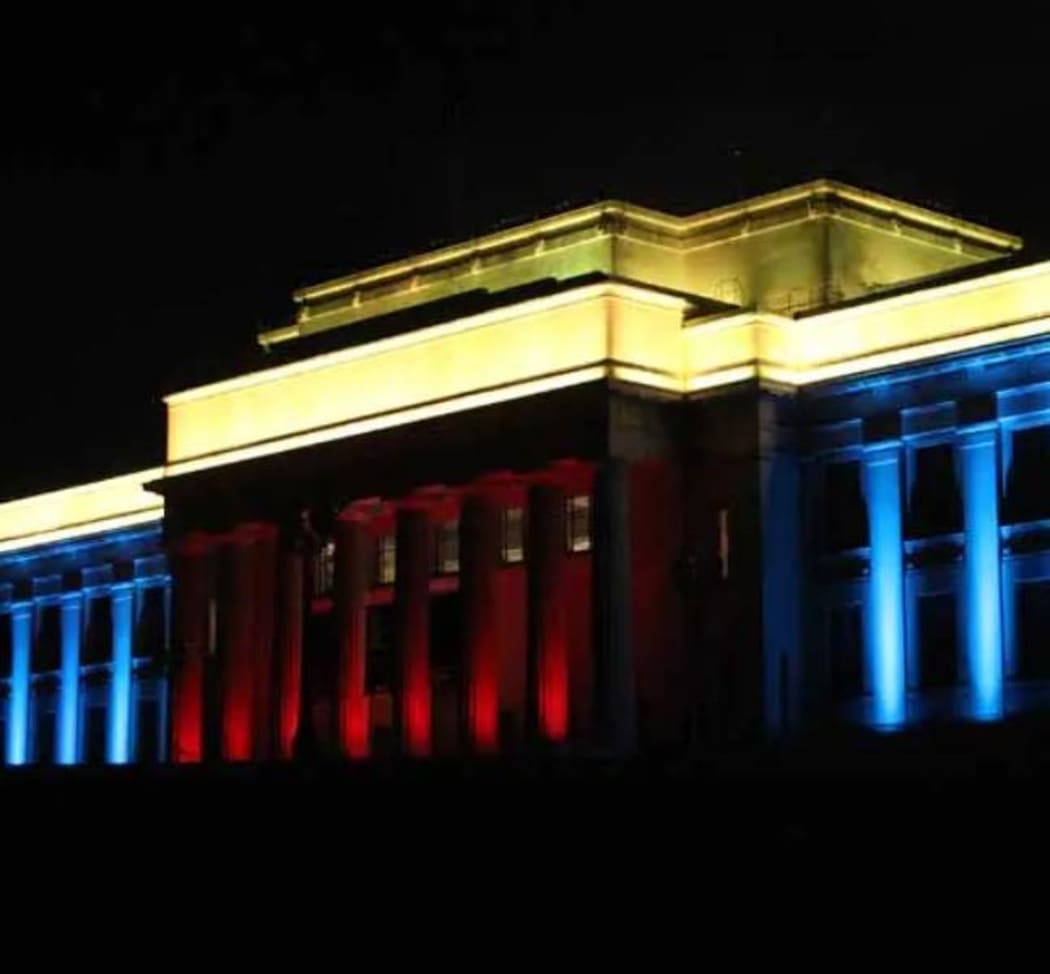 Auckland Museum lit up to celebrate Rotuma Language Week