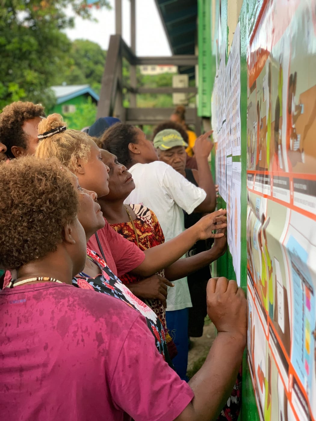 Solomon Islands election result board