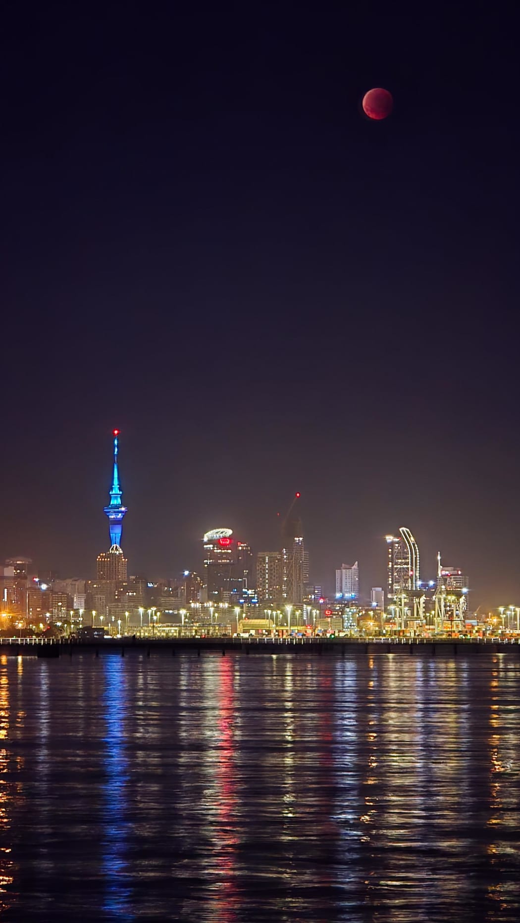 The eclipse over Auckland, as seen from Scenic View Point.
