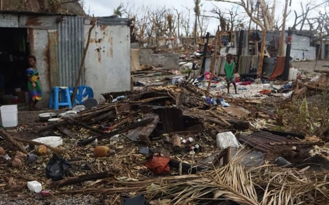 Destruction on Mataso Island.