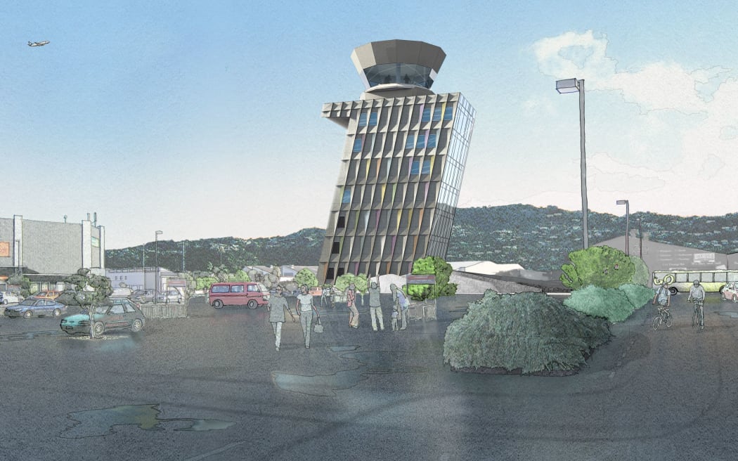 The tower is designed to sit at a 12.5 degree angle.