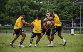 Papua New Guinea Kumuls at training at Albert Park in Suva. 16 October 2024