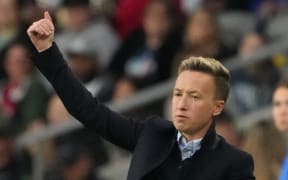 Bev Priestman while head coach of Canada, 2024.