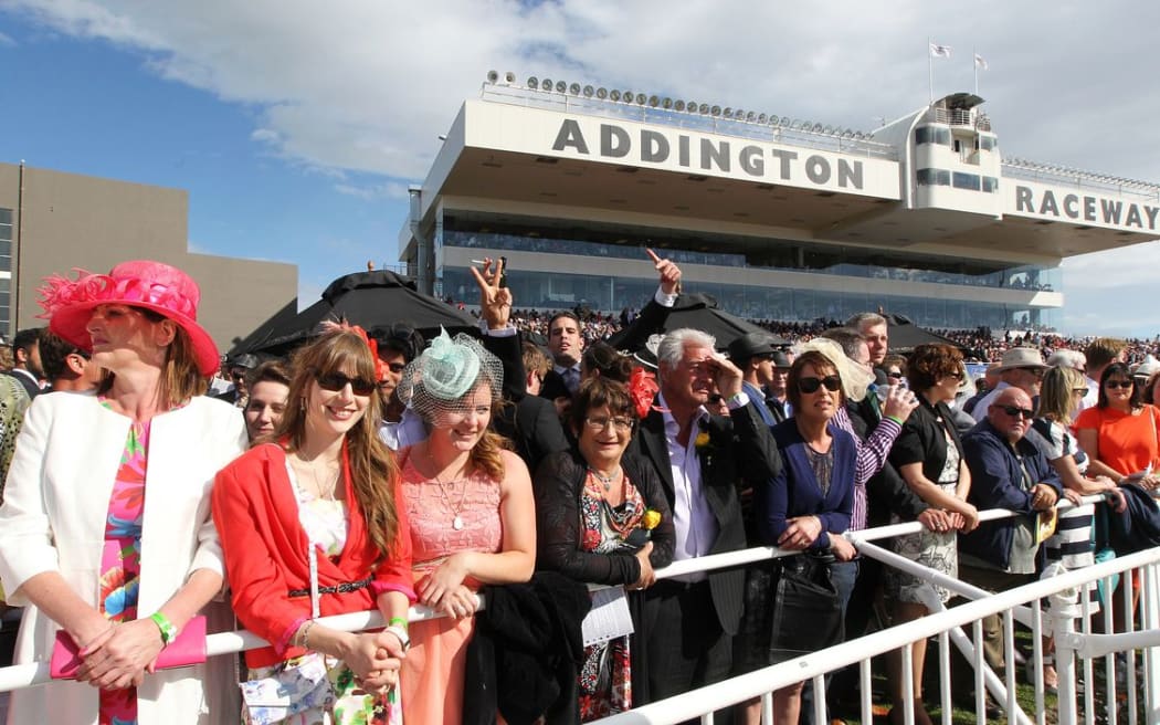 Crowds at last year's Trotting Cup day, Addington.