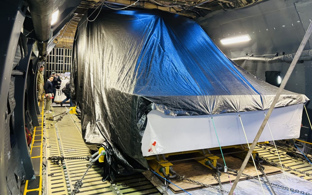 A second delivery for the remaining components of the flight simulator will arrive next week.