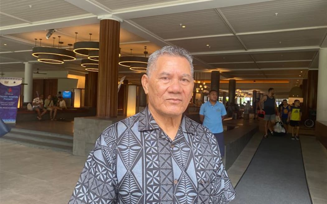 Prime Minister of Tuvalu, Kausea Natano at Pacific Islands Forum Special Leaders Retreat in Fiji.