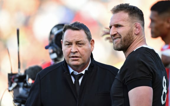 All Blacks coach Steve Hansen with captain Kieran Read.