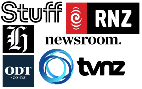 Image of major New Zealand Media outlets.