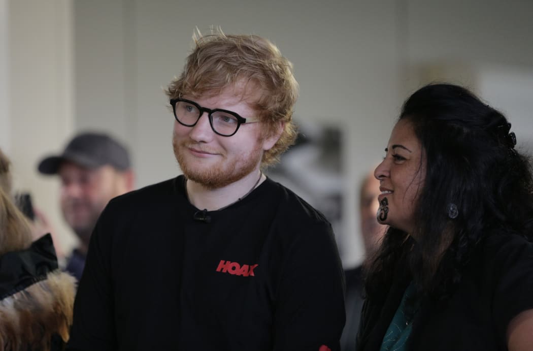 Sheeran wasn't sure why he'd never had a pōwhiri here before.