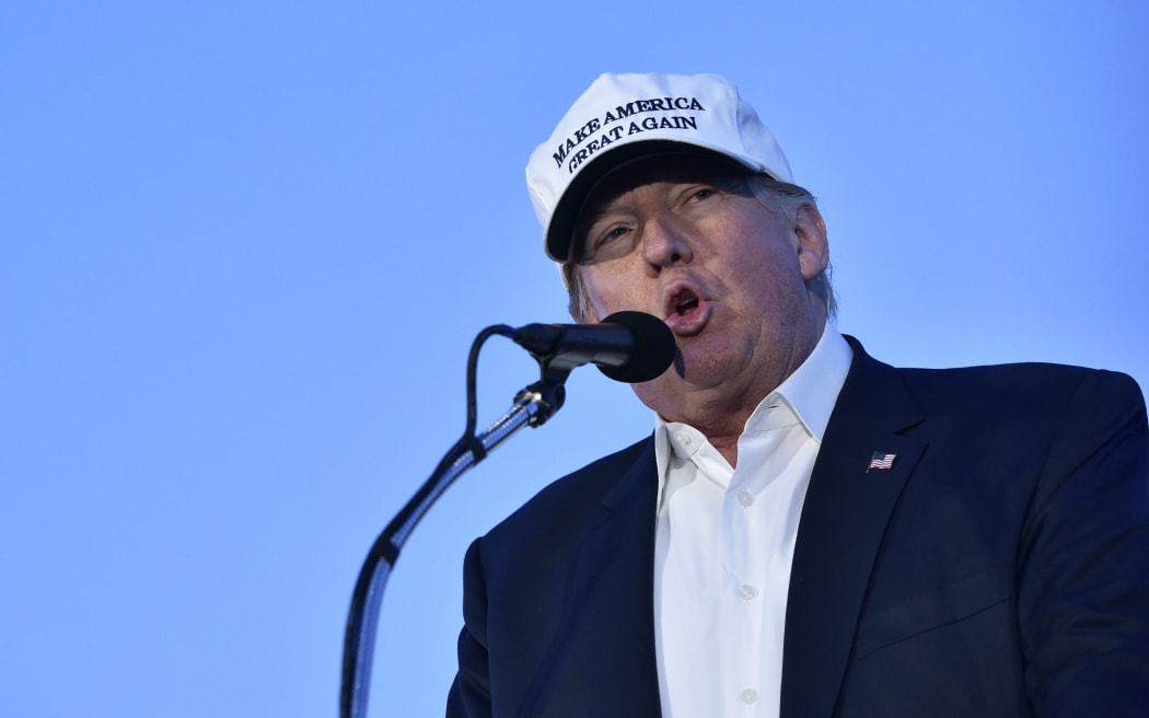 Donald Trump at the JetCenters of Colorado in Colorado Springs.