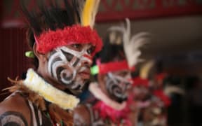 Cultural performers, West Papua.