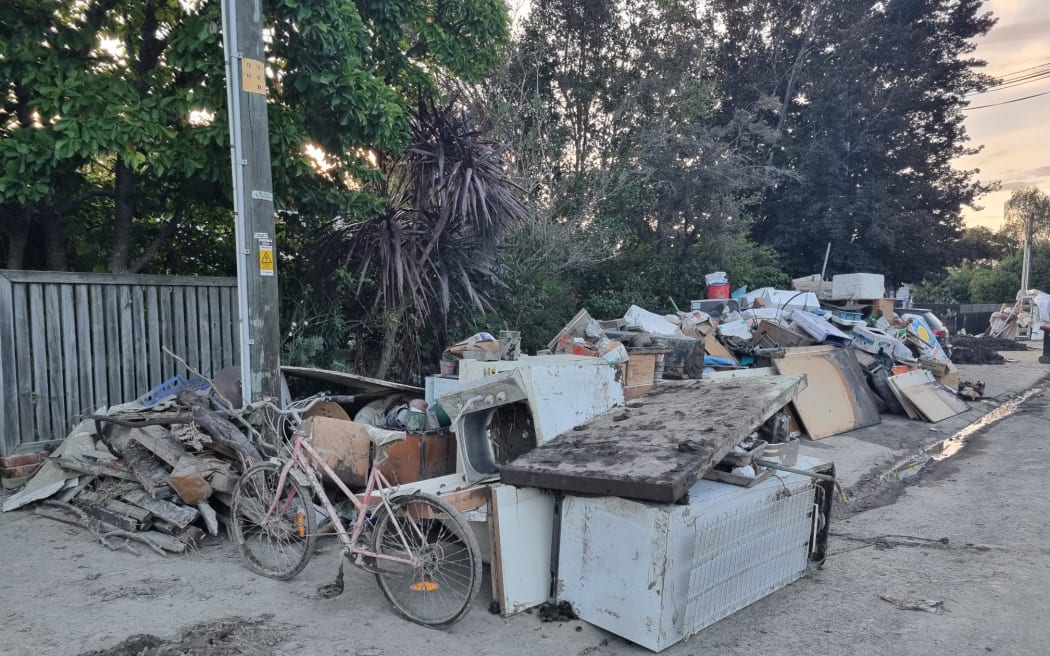Pictures of Joll Road, Havelock North. The town was largely spared from the cyclone but a small pocket wasn't so lucky. This street backs on to the Mangarau Stream, and was ravaged. A stark contrast to the manicured lawns and neatly trimmed hedges on neighbouring streets.