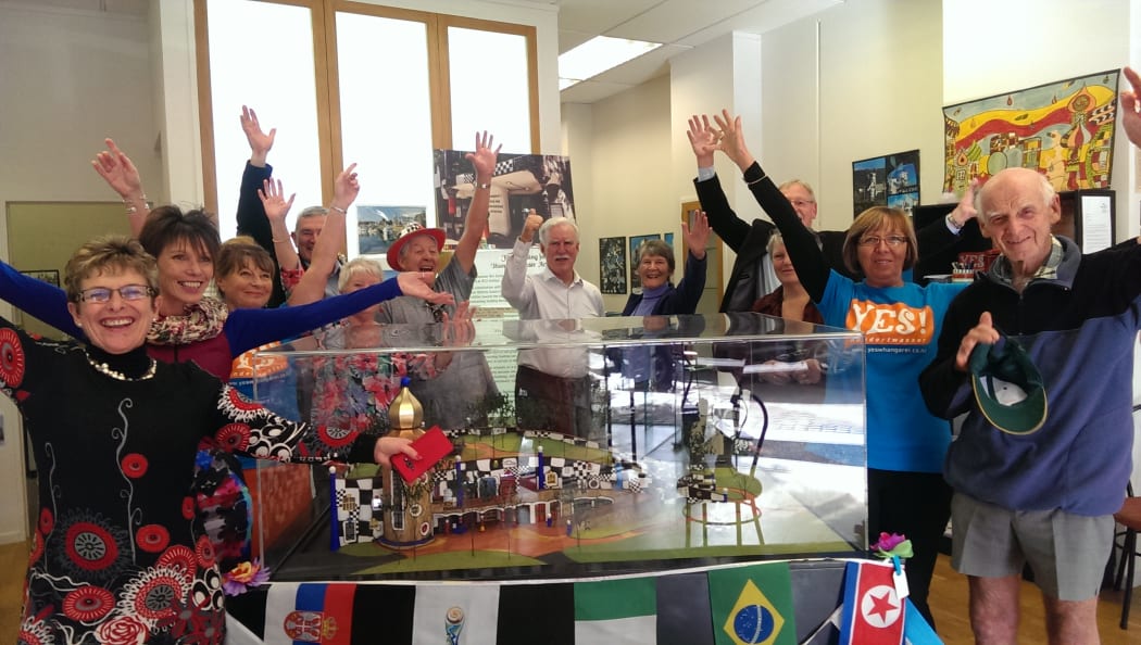 Hundertwasser supporters elated at referendum results.