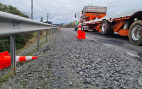 Recently repaired potholes in Taranaki.