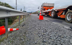 Recently repaired potholes in Taranaki.