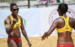 Sherysyn Toko and Miller Pata in action at the Asian Continental Cup Final in Thailand.
