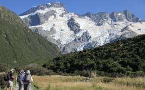 Group in Hooker Valley, Aoraki Mt Cook