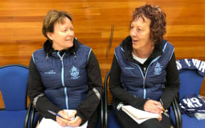Lyn Fleming, left and Faye Eden coached netball at Nelson College for Girls together for the past nine years.