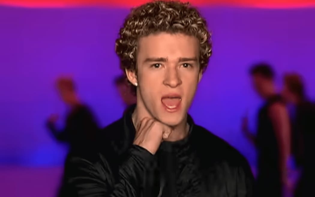 A young Justin Timberlake in NSYNC's music video for It's Gonna Be Me.