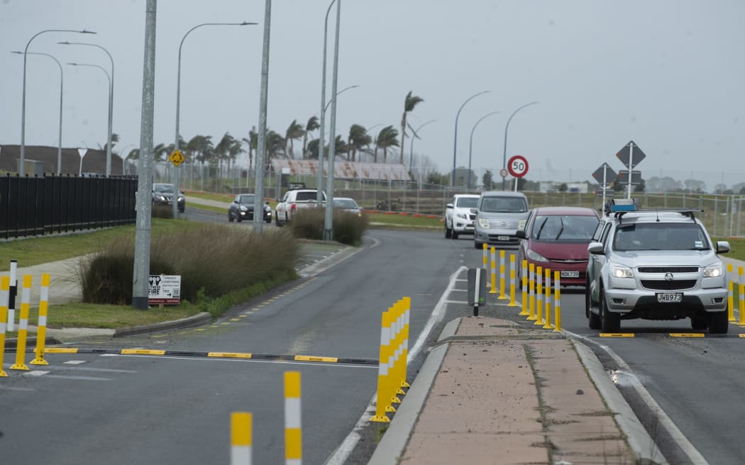 The speed bumps have been installed on Te Okuroa Drive.