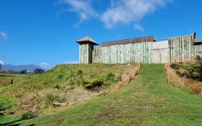 The replica Ōmata Stockade has been built using a copy of the original plans.