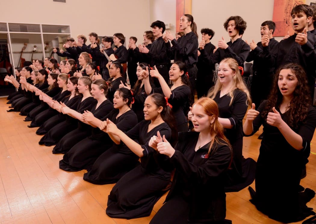 The New Zealand Secondary Students' Choir.